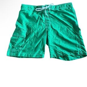 Men’s Merona swim trunks. Green XL